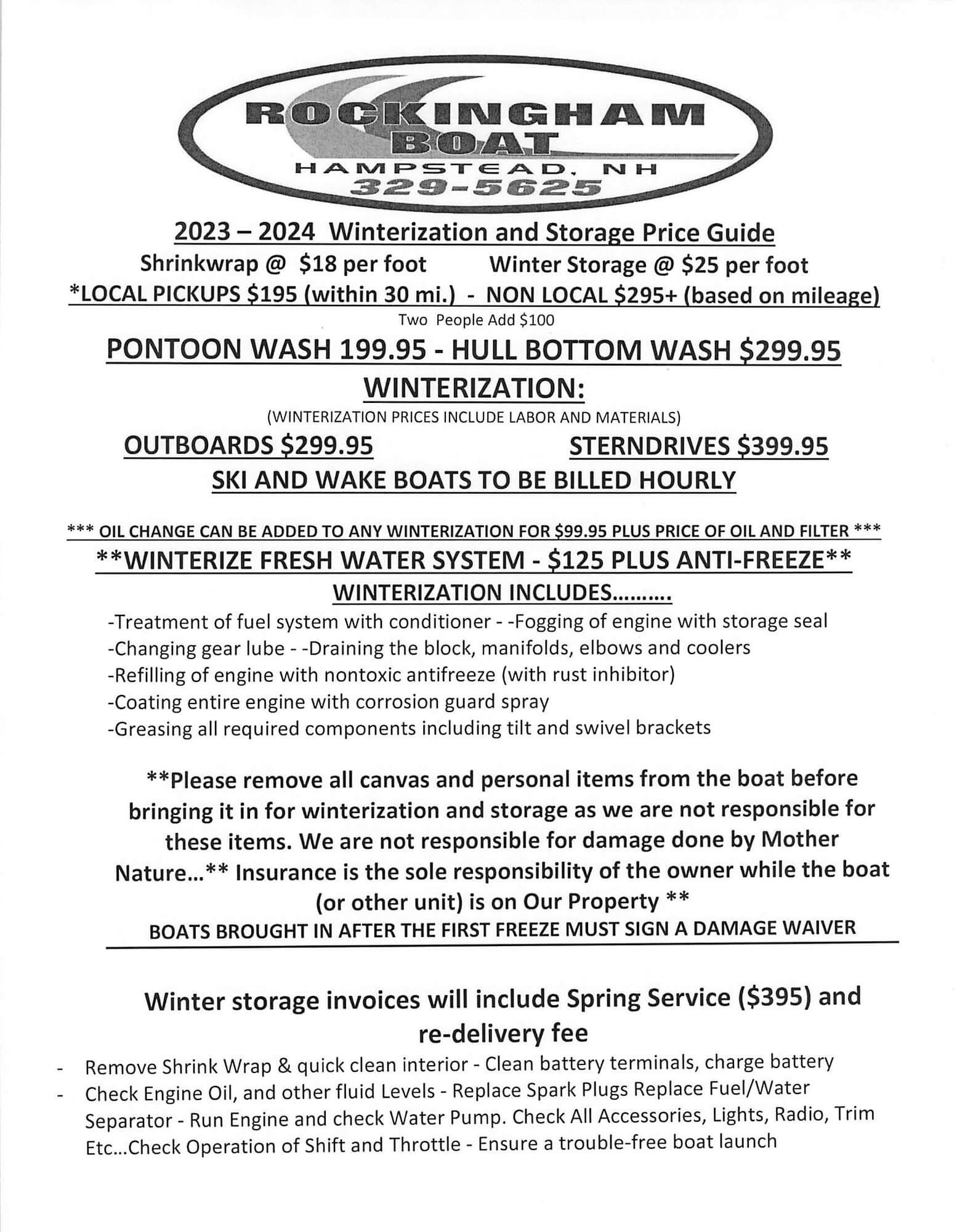 Check out our Winter Pricing 2022 subpage
